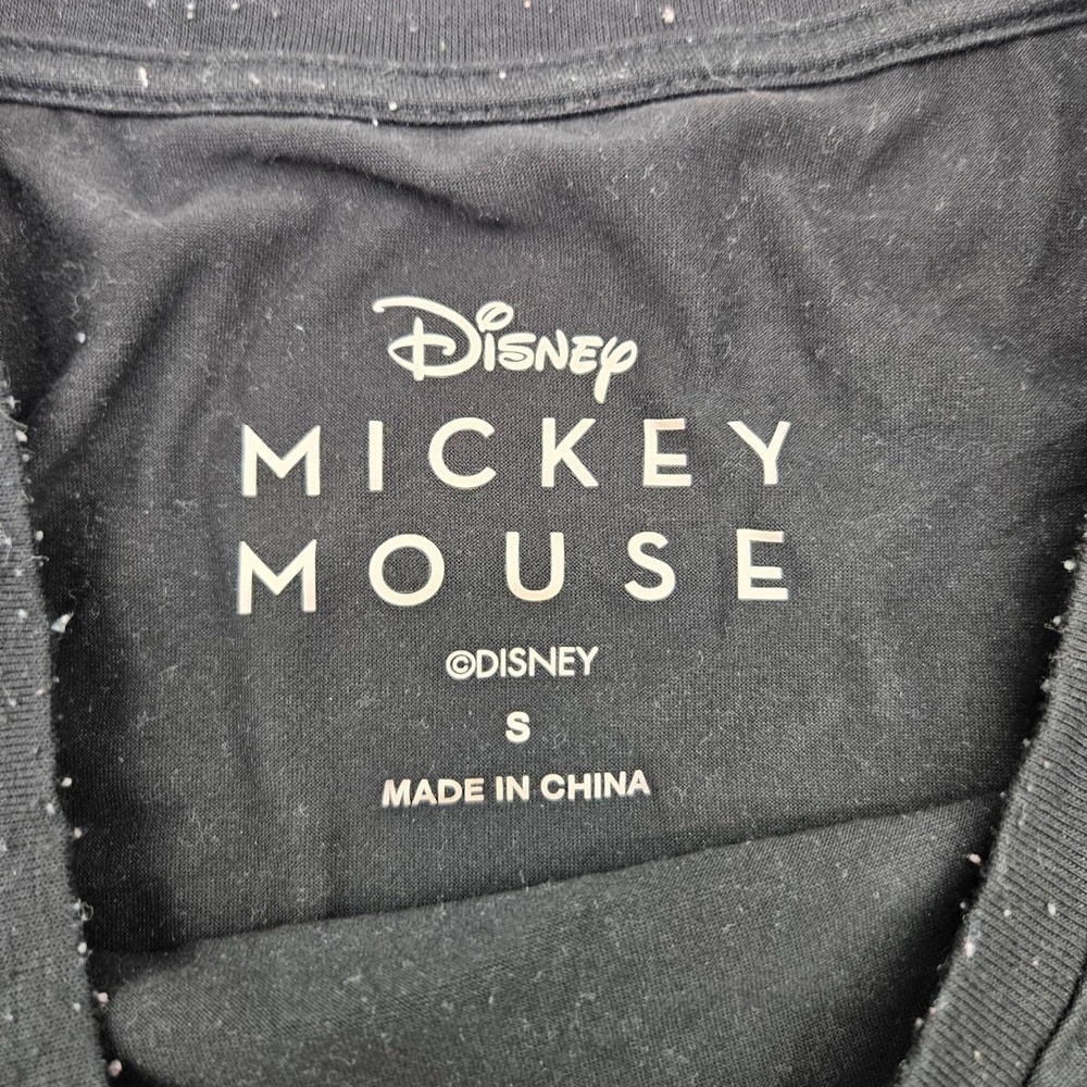 Disney Mickey‎ Mouse Merry And Bright Black Long Sleeve Shirt S Womens - Picture 3 of 6